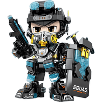  欧因 国潮机甲熊猫 儿童积木拼装玩具