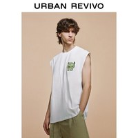  URBAN REVIVO 卡通趣味毛巾绣 男士无袖背心