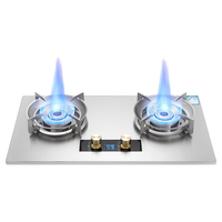 万家思 全铜双直喷猛火 天然气灶+防爆不锈钢面板+熄火保护+定时 全铜双直喷猛火【防爆不锈钢面板】+熄火保护+定时