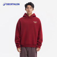  DECATHLON/迪卡侬 限量 连帽卫衣 勃垦地红色