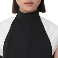 BURBERRY 欧美时髦性感挂脖镂空露背A字连衣短裙