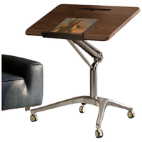  M.S.Feel/蔓斯菲尔 气动升降 电脑办公书桌 【升级90°翻转】胡桃色升降桌