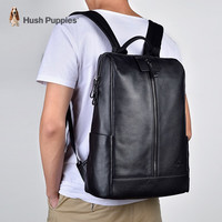 暇步士 双肩包男头层牛皮男士背包真皮休闲大容量学生书包商务电脑包男