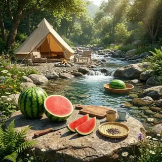 无籽西瓜！吐籽的烦恼没啦：京鲜生 无籽麒麟西瓜 1粒装 单果5-7斤 生鲜水果