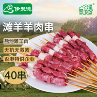 伊聚德 宁夏盐池滩羊原切羊肉串40串 净重1.6斤