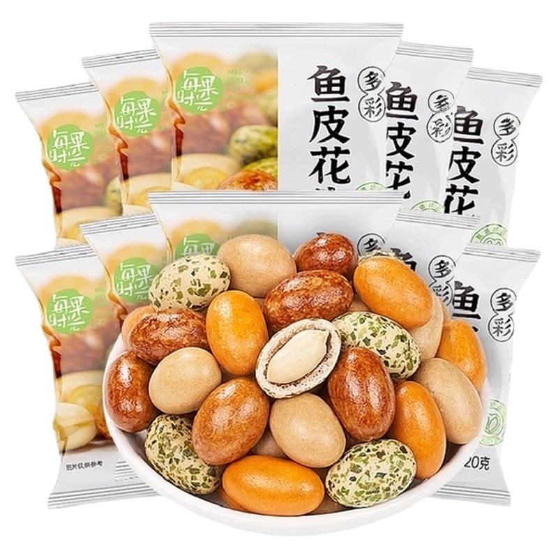 每果时光 鱼皮花生米 坚果炒货