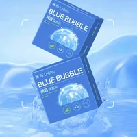 淘金币可用：LENBERT 高透氧材质，久戴不红眼！隐形近视眼镜 润目蓝泡泡 日抛 30片装 户外运动款