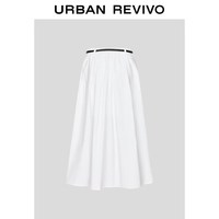  URBAN REVIVO 超宽松 女士半裙 腰带
