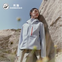  熊猫 防泼水 女士软壳衣
