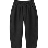  balabala/巴拉巴拉 宽松 儿童长裤 黑色90001 150