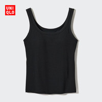 优衣库 女装AIRism棉混纺Bra背心/加杯背心带胸垫