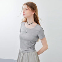 乐町 韩系机能星星图案短袖T恤