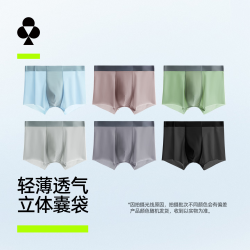YOUKESHU 冰丝男士内裤 抗菌裆  6条