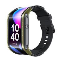 nubia 努比亚 Nubia Watch eSIM智能手表 41.5mm 战甲绿不锈钢表壳 黑色硅胶表带（柔性屏、GPS、指南针）