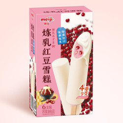 明治 炼乳红豆64g*6支 任选5件