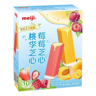 明治 冰淇淋 桃李芝心、莓莓芝心味48g*10支