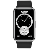 HUAWEI 华为 watch fit雅致款 智能手表 46mm 黑色 黑色表带 氟胶( GPS、蓝牙)