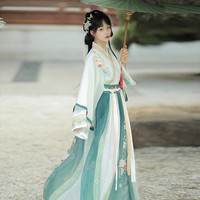 凯恋 汉服 花间翎粉色印花三件套（多款可选）