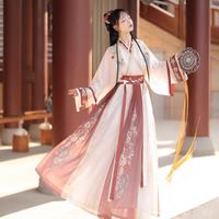 凯恋 汉服 花间翎粉色印花三件套（多款可选）