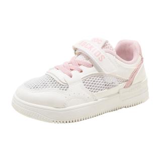 ABCKIDS ABC KIDS童鞋儿童小白鞋镂空网面透气运动鞋 白粉 35码 内长22.5cm