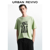  URBAN REVIVO 创意撞色印花 男士短袖T恤