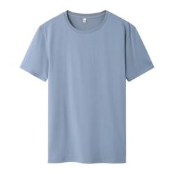 罗蒙 纯棉短袖t恤男夏季新款圆领纯色宽松透气打底衫半袖体恤衫