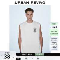 UR UR 明星同款刺绣宽松圆领背心UMV450082