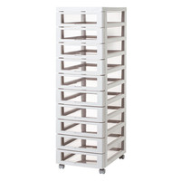 霜山 文件柜抽屉式收纳柜 10层 32.2cm面宽 43.5cm进深 102cm高