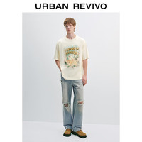 URBAN REVIVO 趣味卡通印花 男士短袖T恤