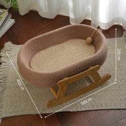 喵仙儿 猫窝猫抓板玩具猫爬架猫玩具猫抓柱麻绳宠物用品 麻垫摇床(麻布款)