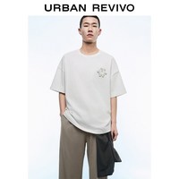 UR UR男装休闲棉质宽松印花短袖