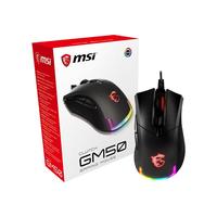 MSI 微星 GM50 有线鼠标 7200DPI RGB 黑色