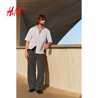 H&M 舒适 男士短袖衬衫