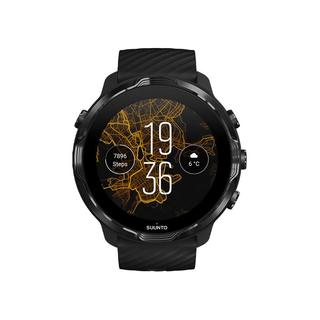 SUUNTO 颂拓 Suunto 7 智能手表 50mm 柠檬炫黑 不锈钢 黑色硅胶表带（北斗、GPS）