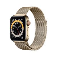Apple 苹果 Watch Series 6 智能手表 40mm GPS+蜂窝款版 金色不锈钢表壳 金色米兰尼斯表带（GPS、心率、血氧)