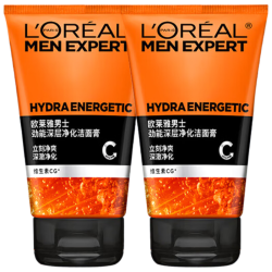 巴黎欧莱雅 欧莱雅男士劲能深层净化洁面膏50ml2深层清洁父亲节礼物