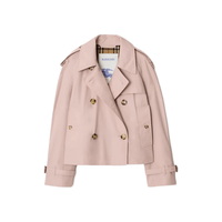 BURBERRY 女装 及腰短款轻薄嘎巴甸 Mayfair Trench 外套