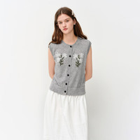  FANSILANEN/范思蓝恩 亚麻材质 女士针织背心