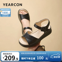 意尔康 厚底增高 女士凉鞋