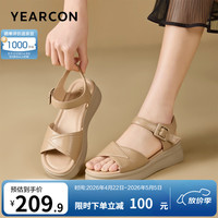 意尔康 厚底增高 女士凉鞋