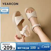 意尔康 厚底增高 女士凉鞋