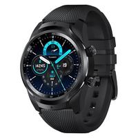 TicWatch Pro 2021 蓝牙款 智能手表 45mm 黑色金属表壳 黑色硅胶表带(心率测量、智能提醒、睡眠监测)