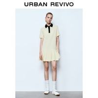 URBAN REVIVO 学院风撞色领 女士连衣裙