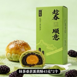 一品粤 珠江一品粤春季抹茶桑葚蛋黄酥端午礼盒广州特产伴手礼45g*6送2个