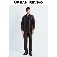  URBAN REVIVO 复古摩登 男士皮质夹克