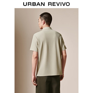  URBAN REVIVO 商务轻通勤 男士Polo领短袖T恤