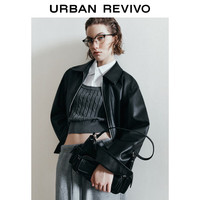  URBAN REVIVO 时尚休闲 女士外套 黑色 XS