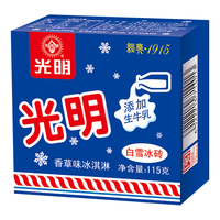 光明牌 白雪冰砖115g*4块 经典中砖奶砖香草味冰淇淋雪糕