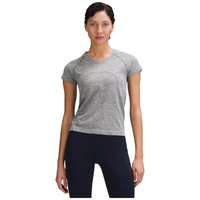lululemon Swiftly Tech 女士运动短袖2.0短款 板岩白 2XS