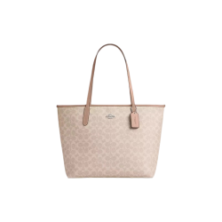 COACH 品牌直供 女士单肩托特包 奶茶色